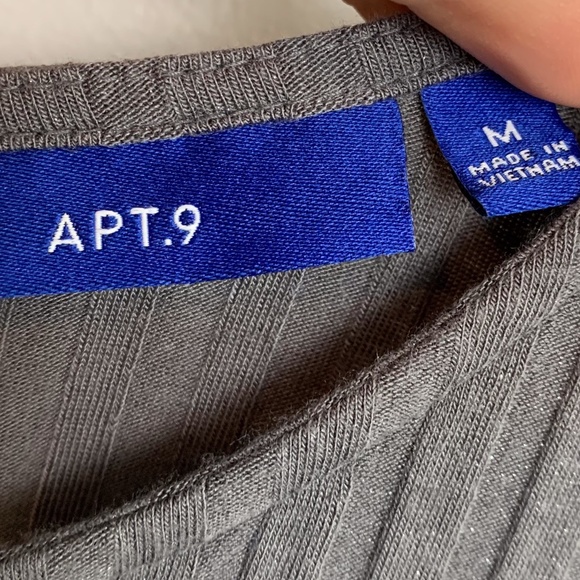 Apt. 9 Gray Sparkly Pleated Keyhole Sleeveless Mini Dress - Picture 3 of 6